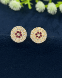 White And Pink Small AD Stone Stud