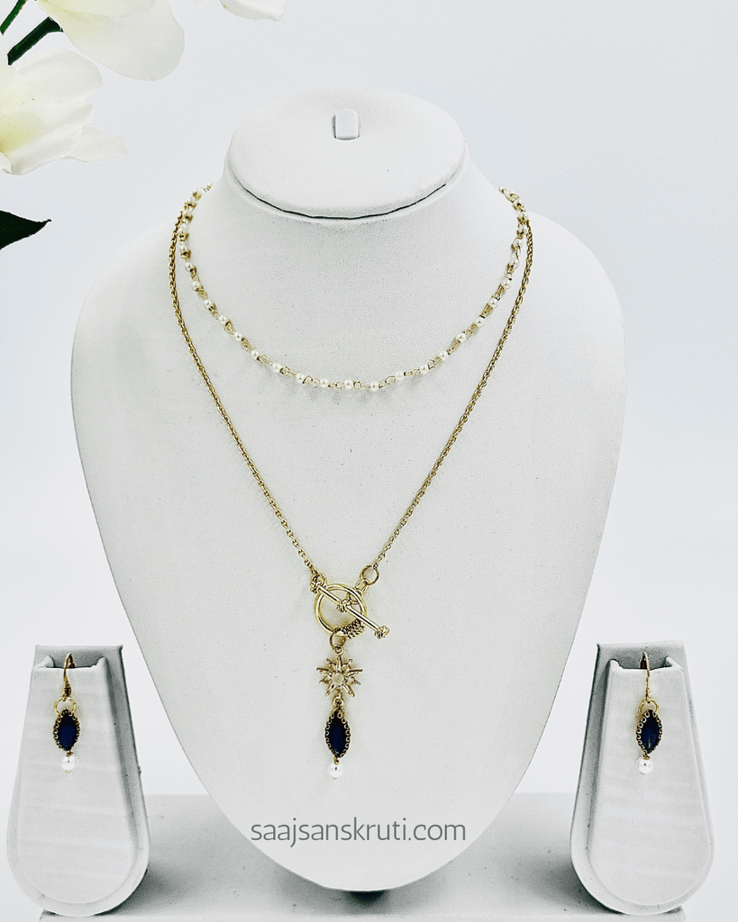 Blue GenZ Western Necklace