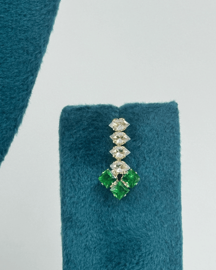 Green Simple AD Stone Necklace