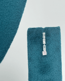 Pink and Blue Square AD Stone Simple Necklace
