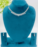 White Simple AD Stone Necklace