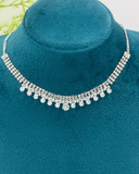 White Simple AD Stone Necklace