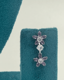Purple Flower AD Stone Necklace