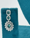 Light Green Silver AD Stone Necklace