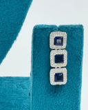 Dark Blue silver AD Stone Necklace
