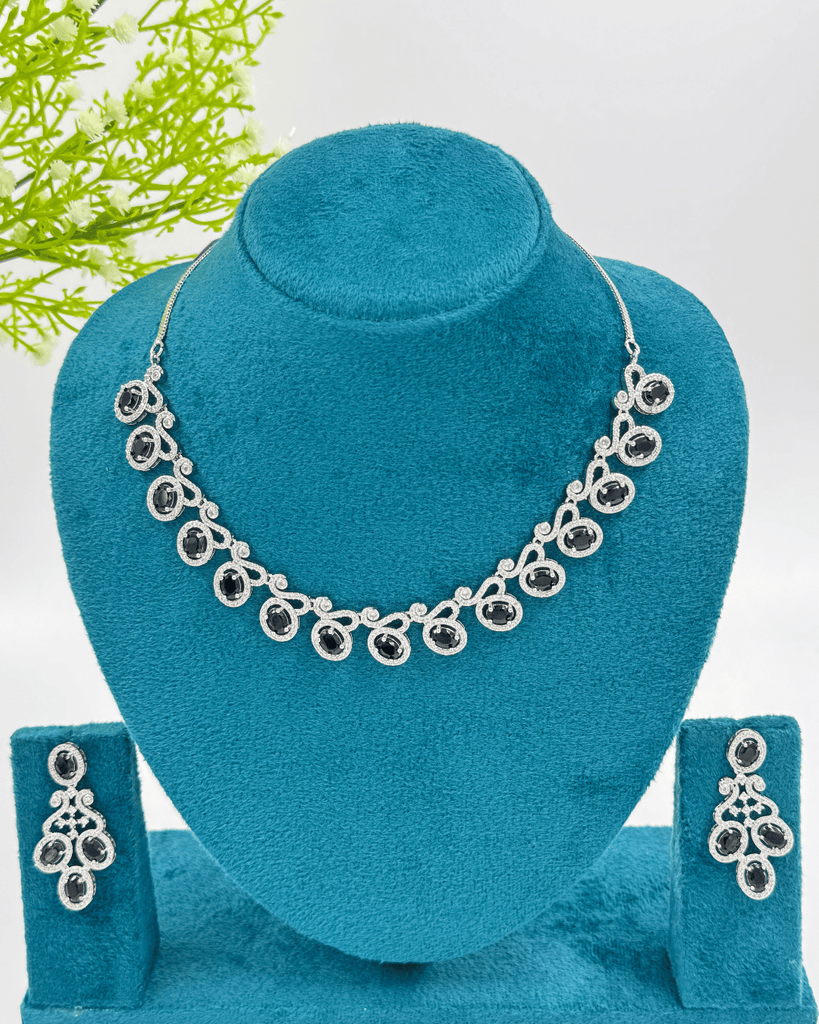 Black AD Stone Necklace