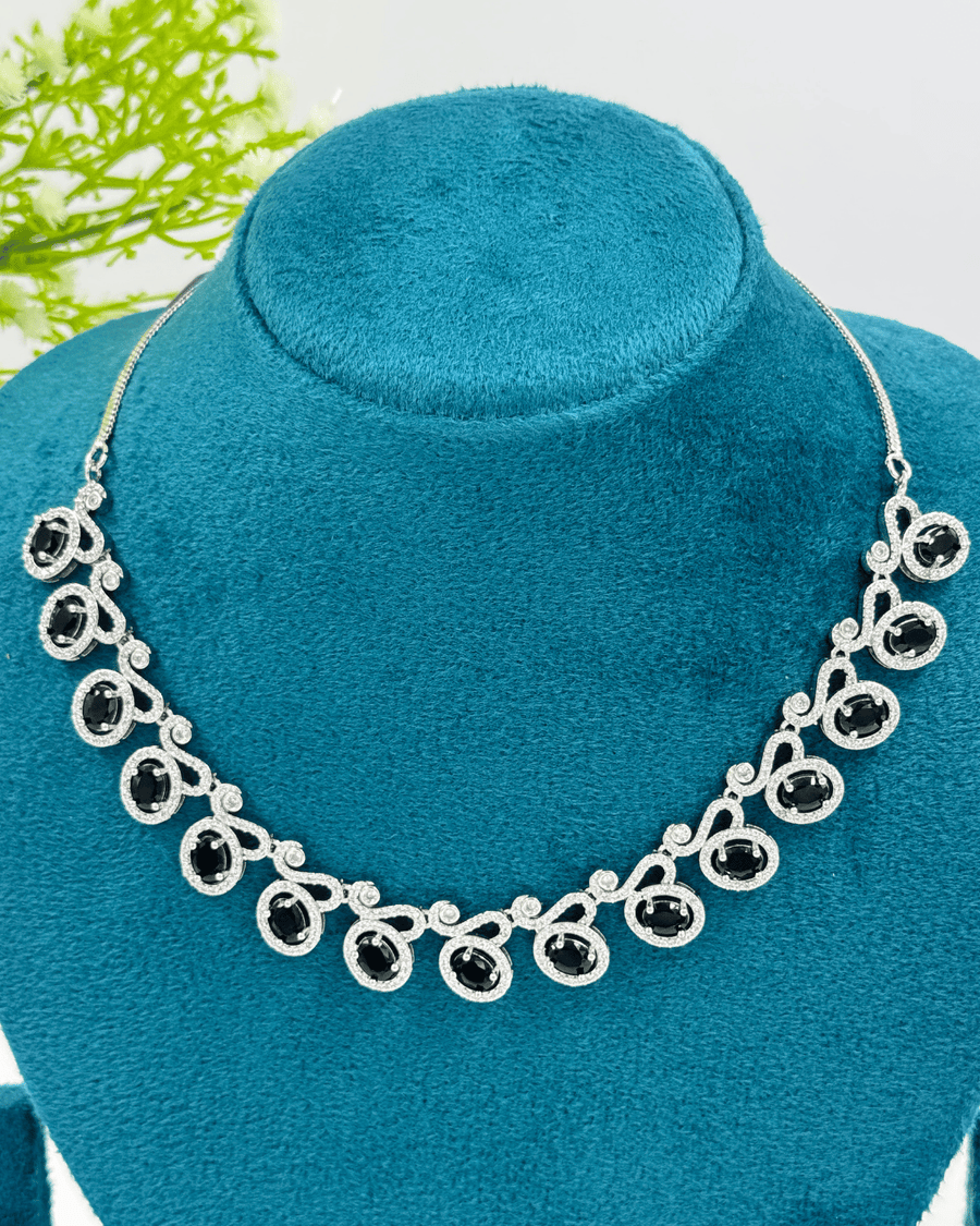 Black AD Stone Necklace
