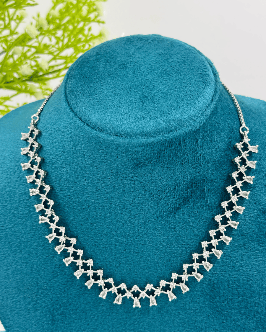 white AD Stone Necklace