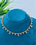 Pink And Green Thin Chokar Necklace