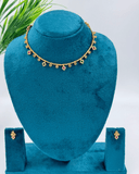 Pink And Green Thin Chokar Necklace