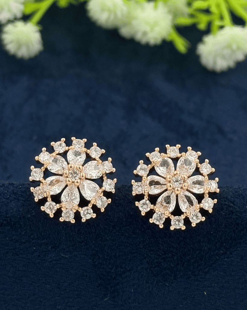 White AD Stone Stud