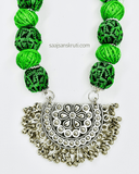 Green Khan Fabric Necklace