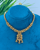 Pink And Greeen Matt Chokar Necklace