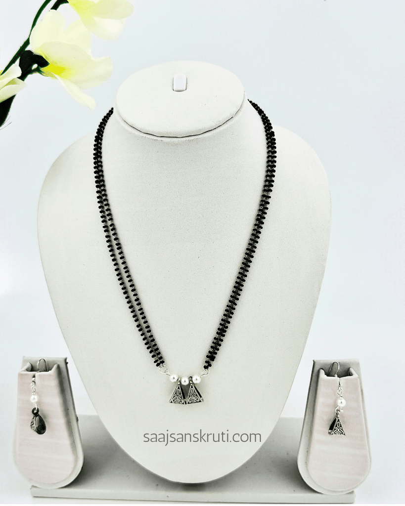 Short Oxidised Mangalsutra with Earings