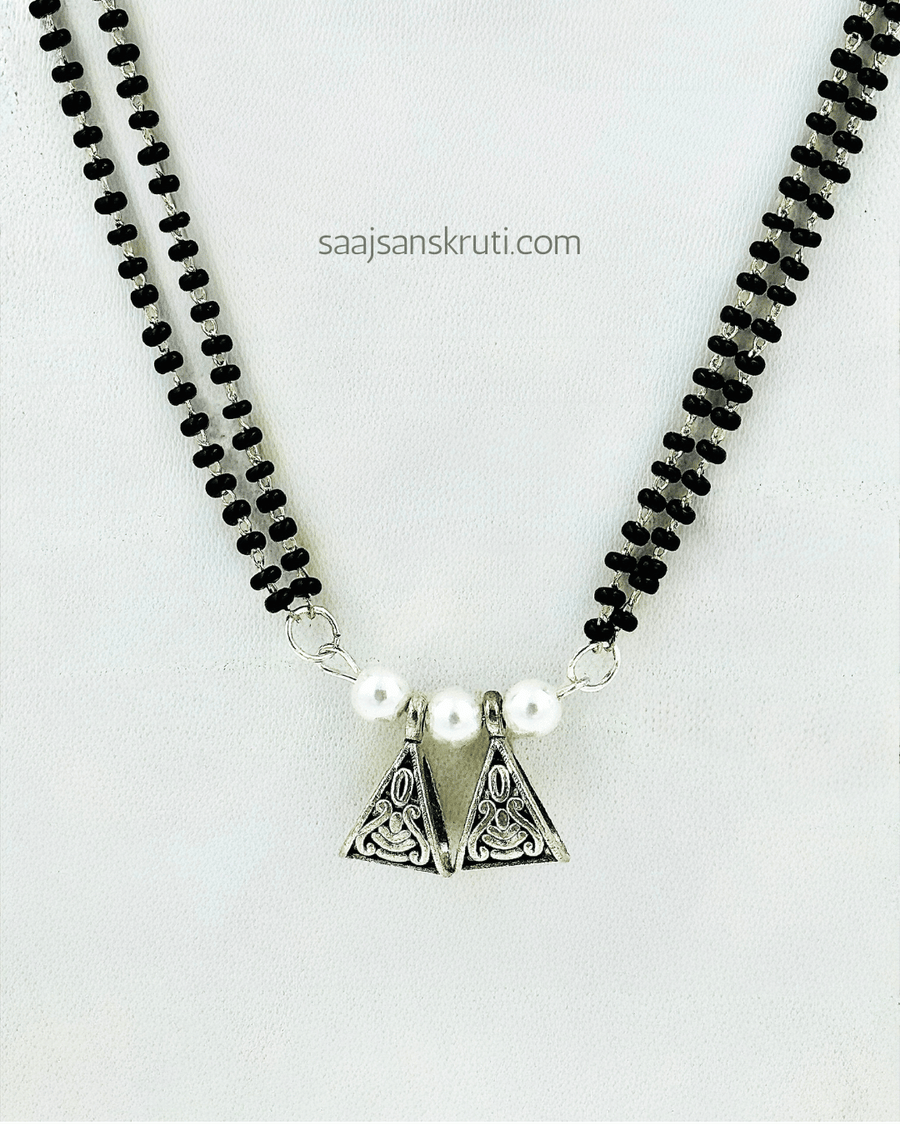 Short Oxidised Mangalsutra with Earings