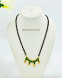 Green Kundan Long Mangalsutra