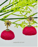 Pink Khan Fabric Necklace Set