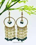 Elegant Light Blue Hanging Earrings