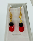 Red & Black Antique Beaded Necklace
